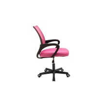 Silla de Oficina Ergonómica de Malla de Tela Rosa con Reposabrazos - 56x47x85-95 cm, Confort y Estilo